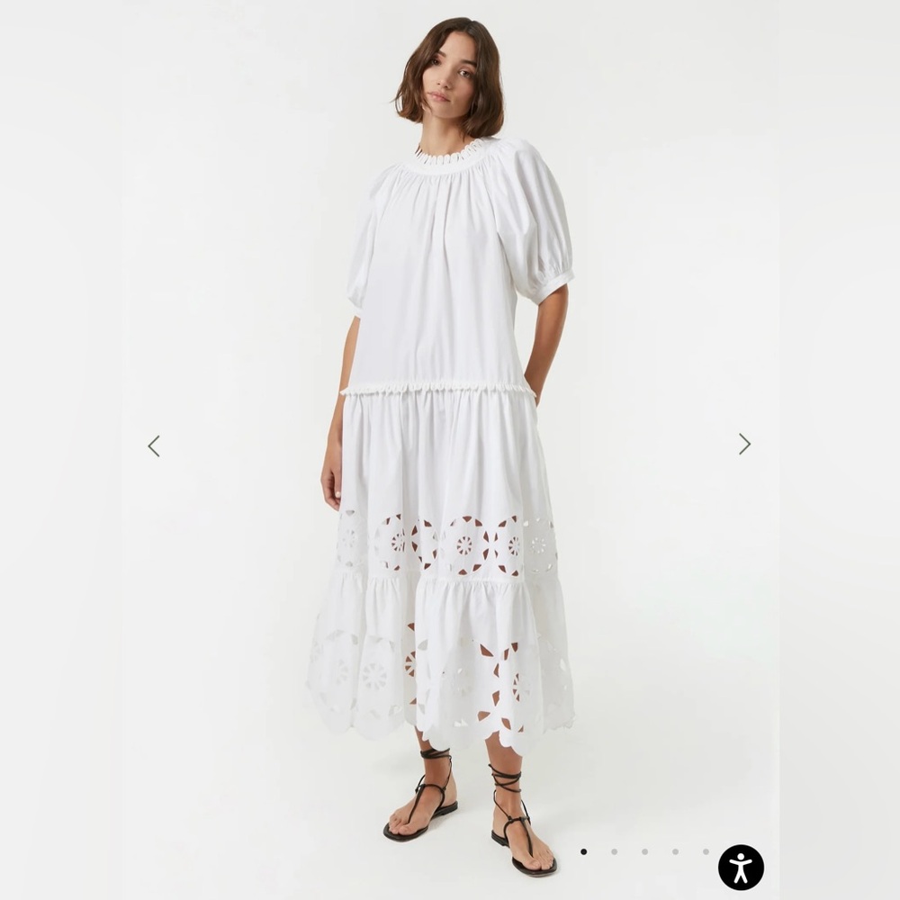 Rhode Aderyn Dress — White Eyelet